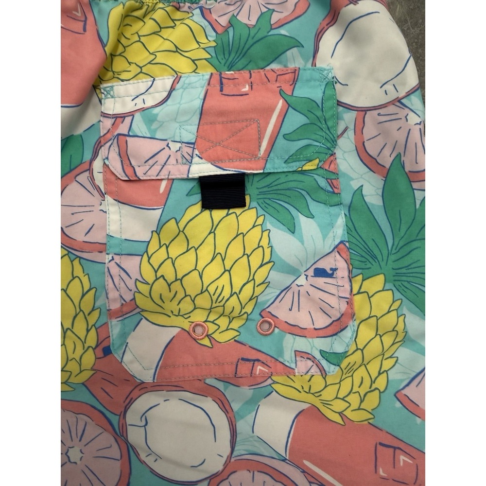 Vineyard Vines Men's Size S Tropical Pineapple Swim Trunks Board Shorts Lined - Picture 8 of 8
